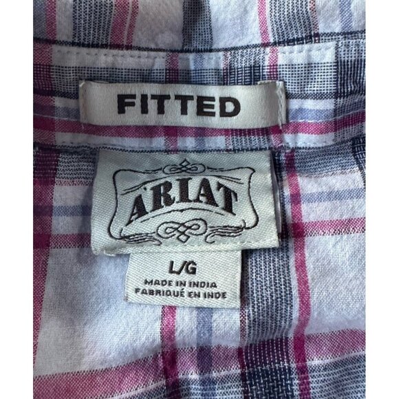 Ariat Women's Sz L Fitted Snap Front Western Shirt Embroidered Embellished Back - Picture 5 of 11